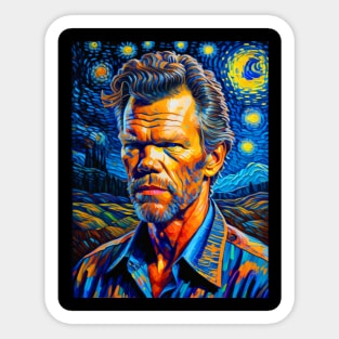 Randy Travis in starry night Sticker